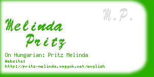 melinda pritz business card